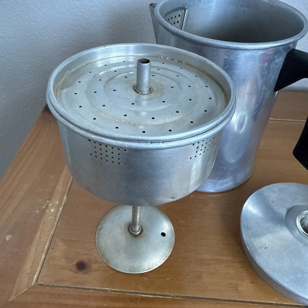 Vintage Chilton Ware Aluminum Drip Coffee Pot 9 Cup Stove Top Camping
